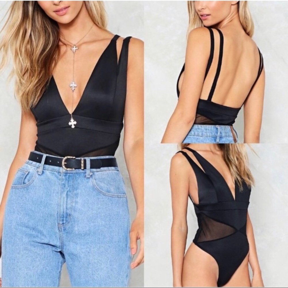 Black Mesh Body Suit